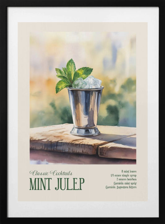 Classic Cocktails - Mint Julep - Art Print by Andreas Magnusson