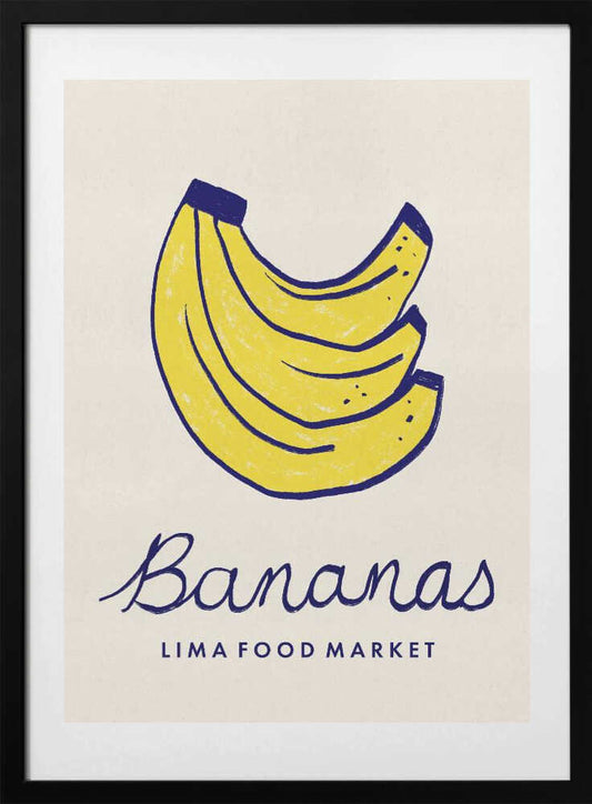 Bananas Lima Food Market Peru - Art Print by Dirkie Nell