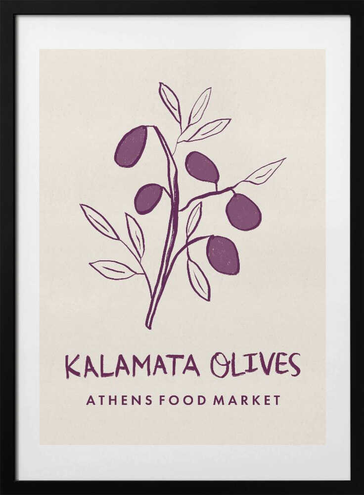 Kalamata Olives Athens Food Market Greece - Art Print by Dirkie Nell