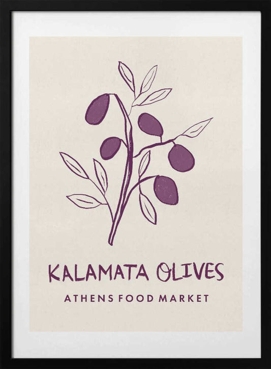 Kalamata Olives Athens Food Market Greece - Art Print by Dirkie Nell