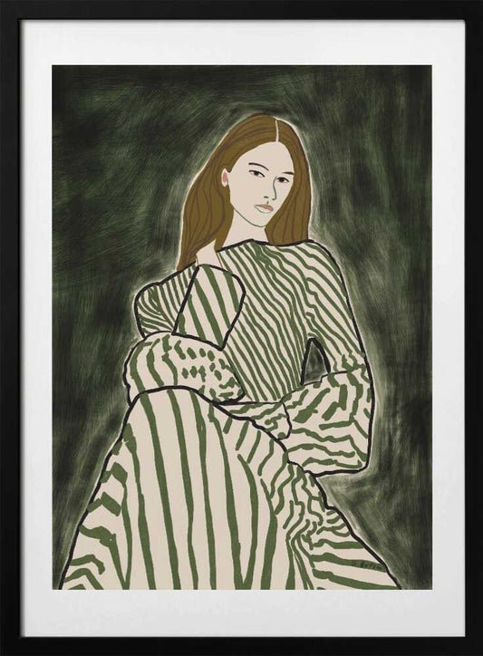 Woman SITTING - Art Print by Sharyn Bursic