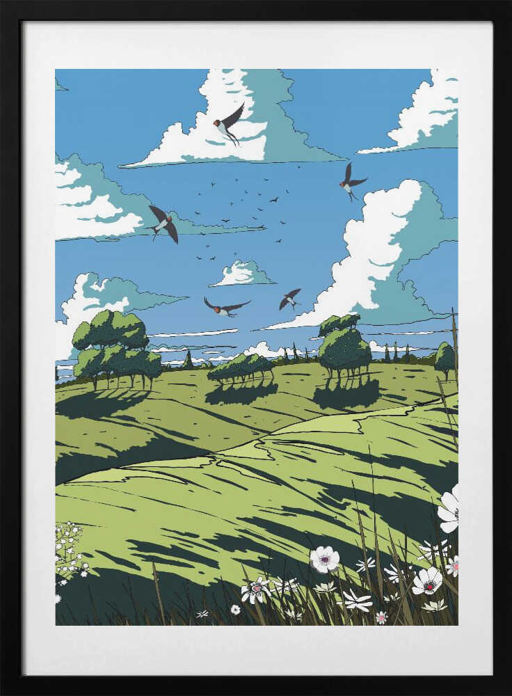 Landscape In The Summer - Art Print by Nicholas