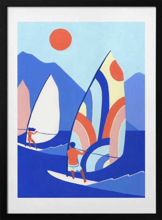 Windsurf - Art Print by Julie Lesouef