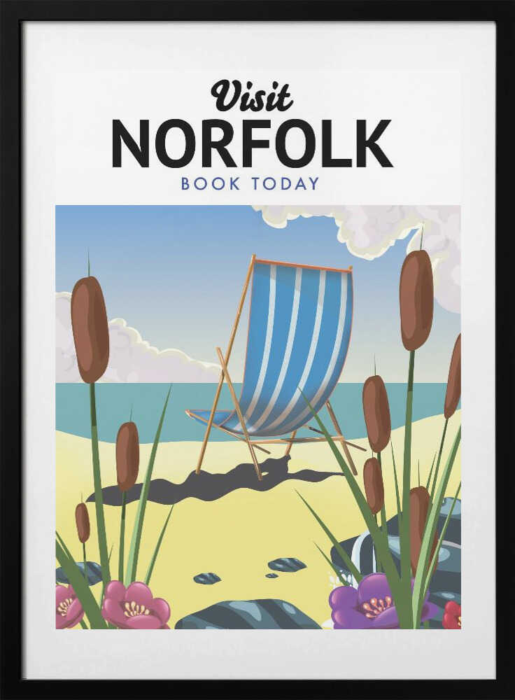 Visit Norfolk Travel poster - Art Print by Nicholas