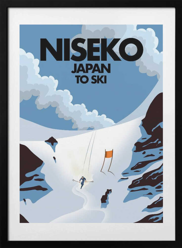 Niseko Japan To Ski - Art Print by Nicholas Travel Poster