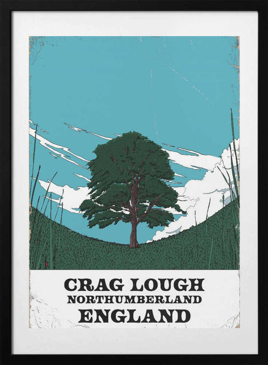 Grag Lough Northumberland England Travel Poster - Art Print by Nicholas