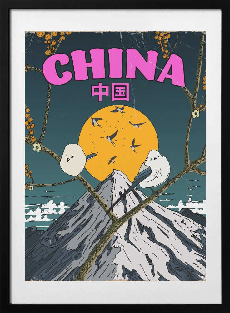 China Landscape - Art Print by Nicholas Travel Poster