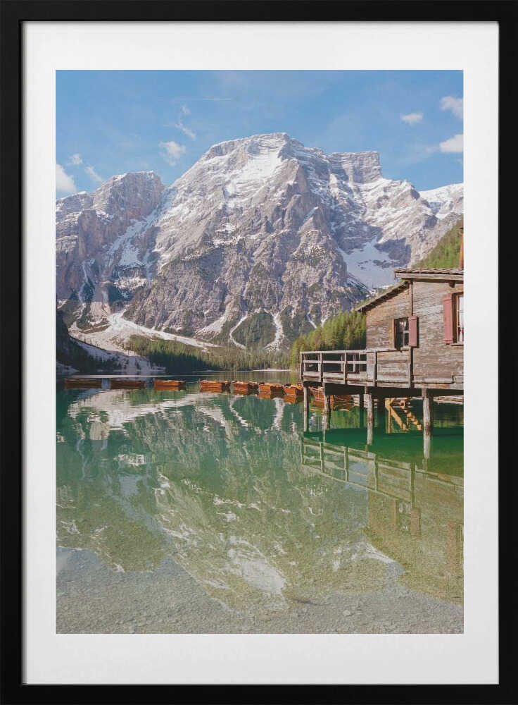 Lago Di Braies Italy On Film - Art Print by Bethany Young