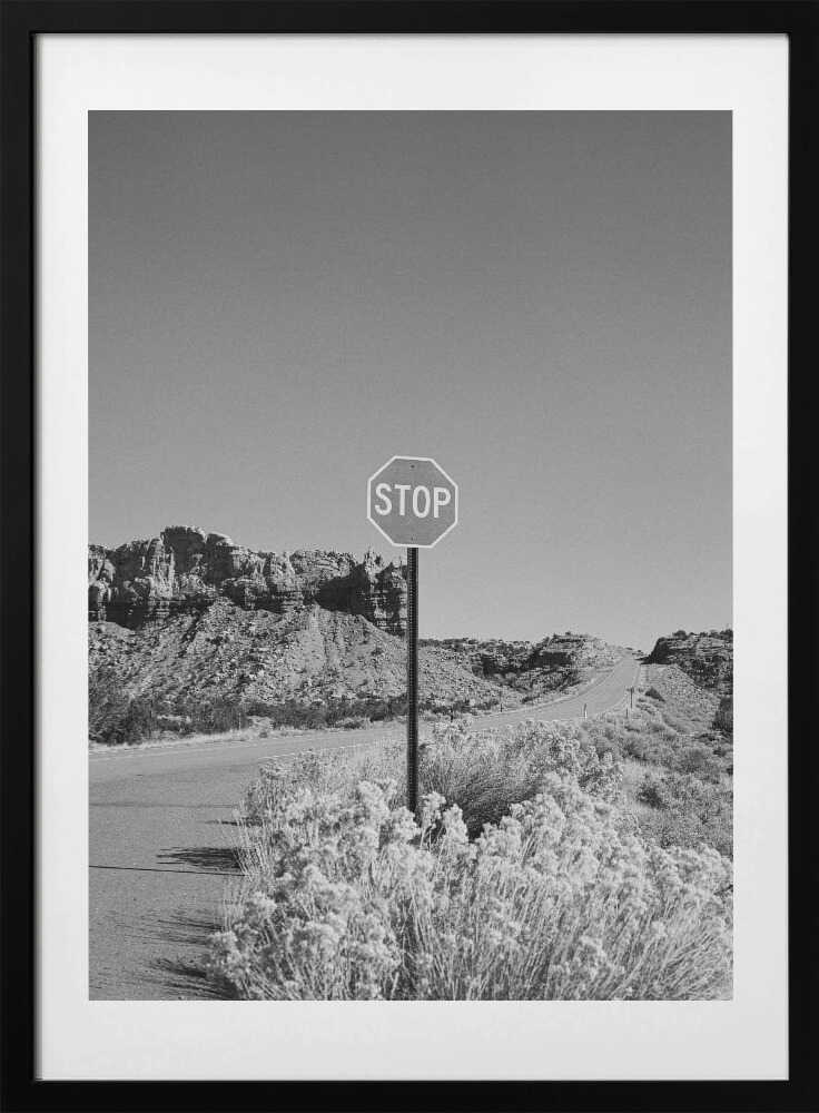 Monochrome New Mexico Road Trip on Film - Art Print by Bethany Young