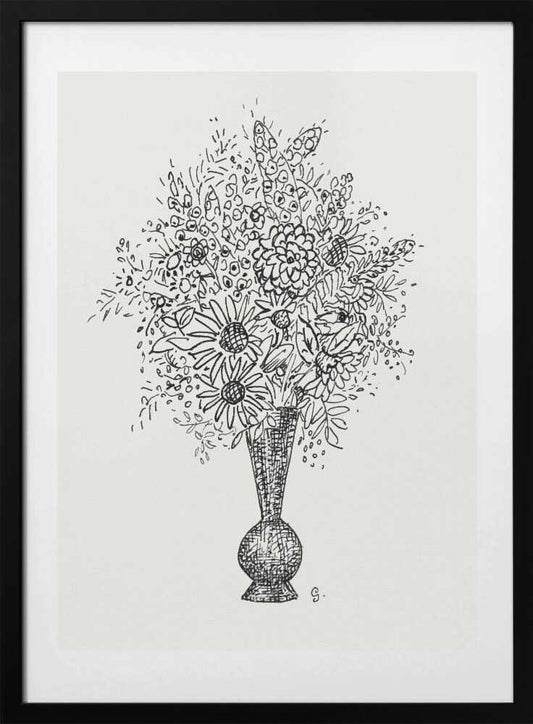 Flower Vase (ca. 1891–1941) Drawing In High Resolution By Leo Gestel. - Art Print by Leo Gestel