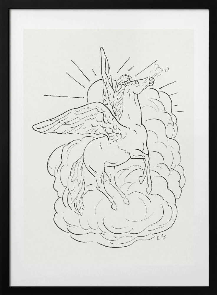 Pegasus Flies In Front of a Cloud (1891–1941) - Art Print by Leo Gestel