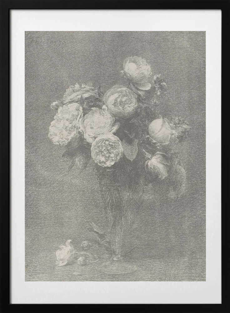 Bouquet of Roses - Art Print by Henri Fantin Latour