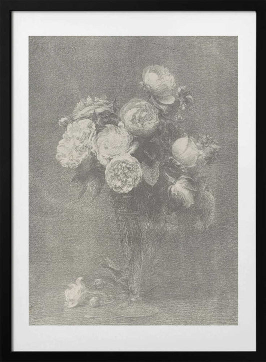 Bouquet of Roses - Art Print by Henri Fantin Latour