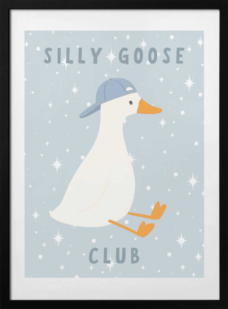 Silly Goose In Hat - Art Print by Mathieu