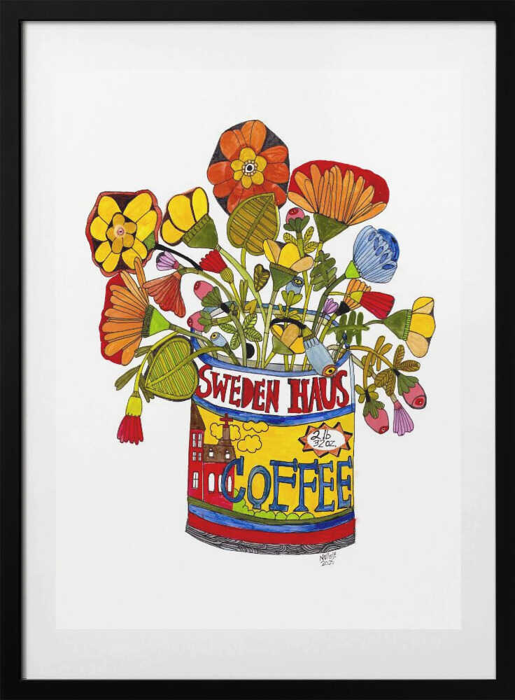 Sweden house coffee - Art Print by Sharon Nullmeyer