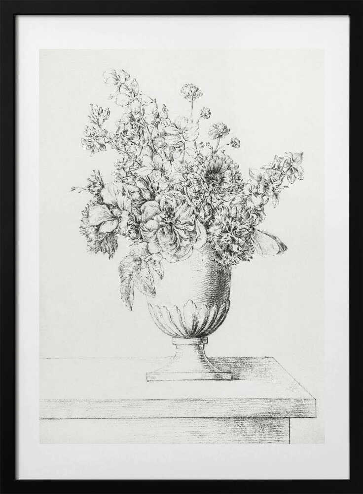 Flowers In a Vase - Art Print by Jean Bernard