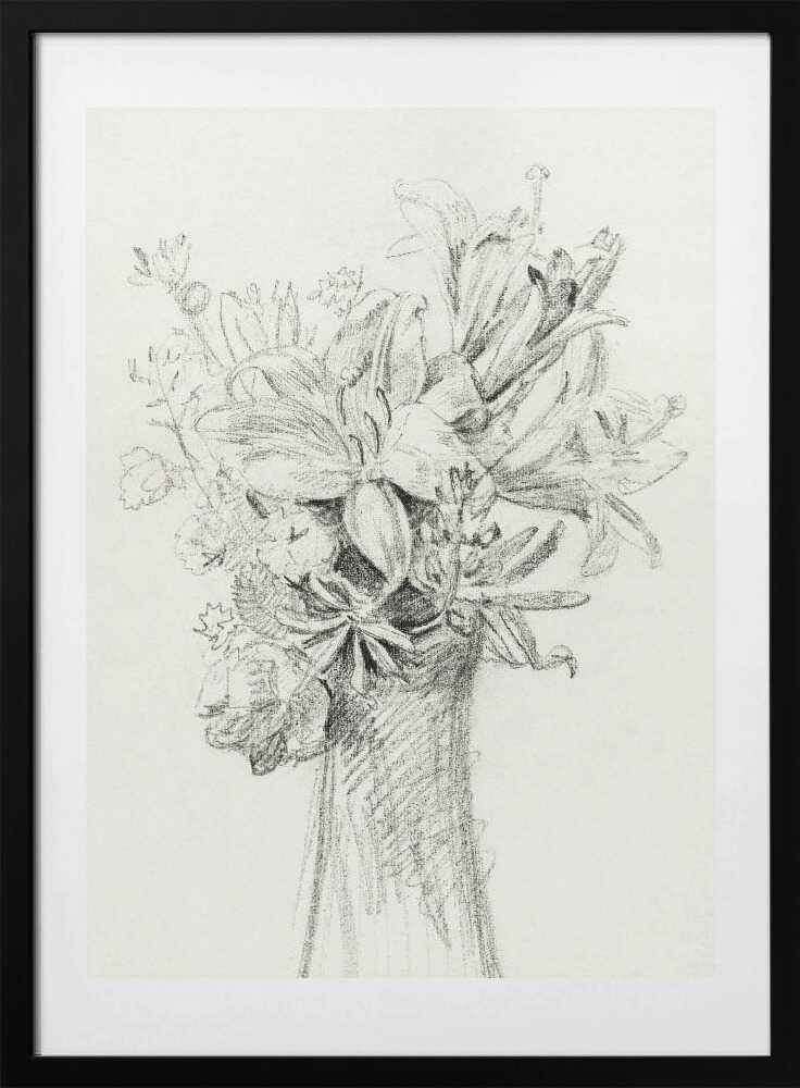 Flowers In a Vase - Art Print by Jean Bernard
