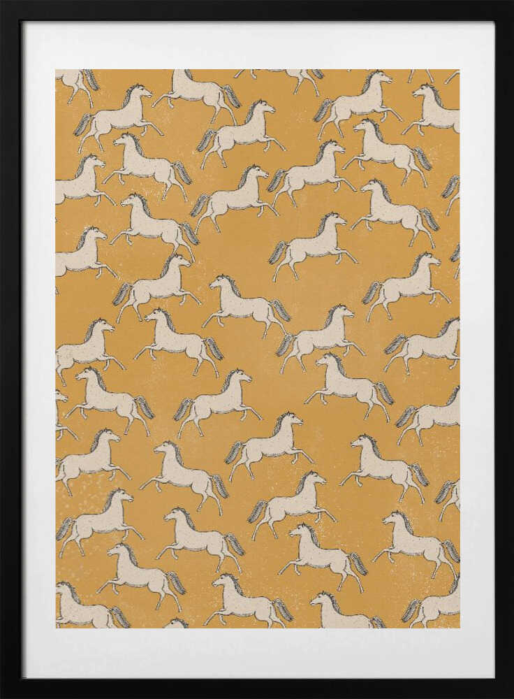Vintage Horse Pattern - Art Print by Nicholas