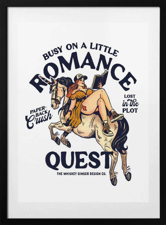 Romance Quest Bookish Smut Reader Gift - Art Print by The Whiskey Ginger