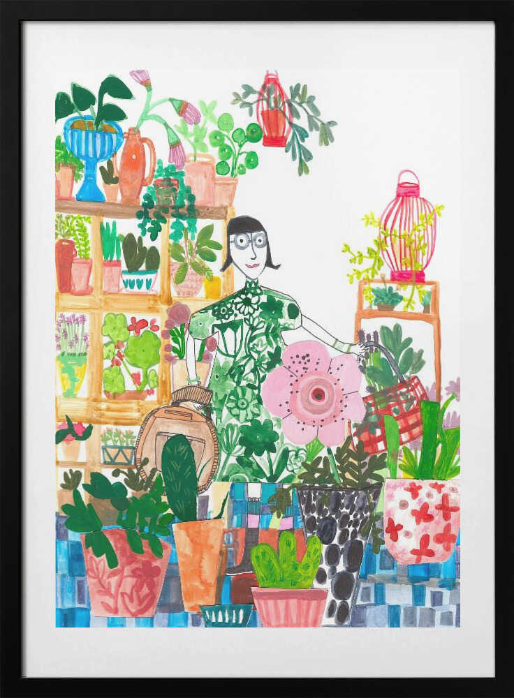 Plant Lady - Art Print by Sharon Nullmeyer