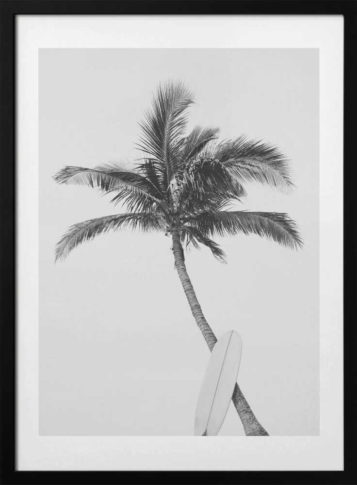 Palm Surfboard - Art Print by Kathrin Pienaar