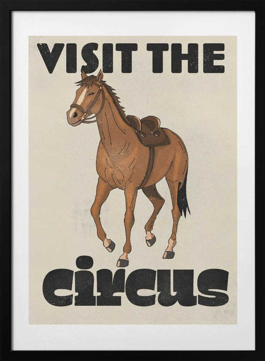 Vintage Visit the Circus Horse - Art Print by Nicholas