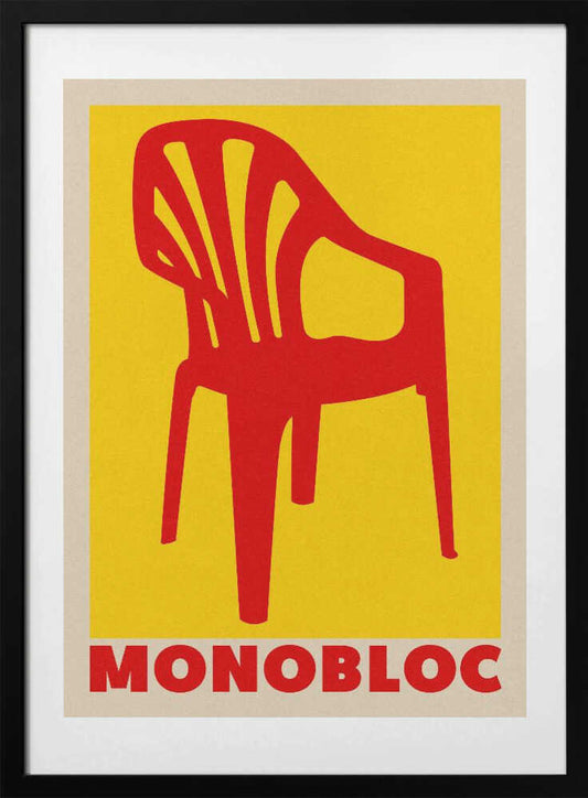 Red Monobloc Chair - Art Print by Rosi Feist