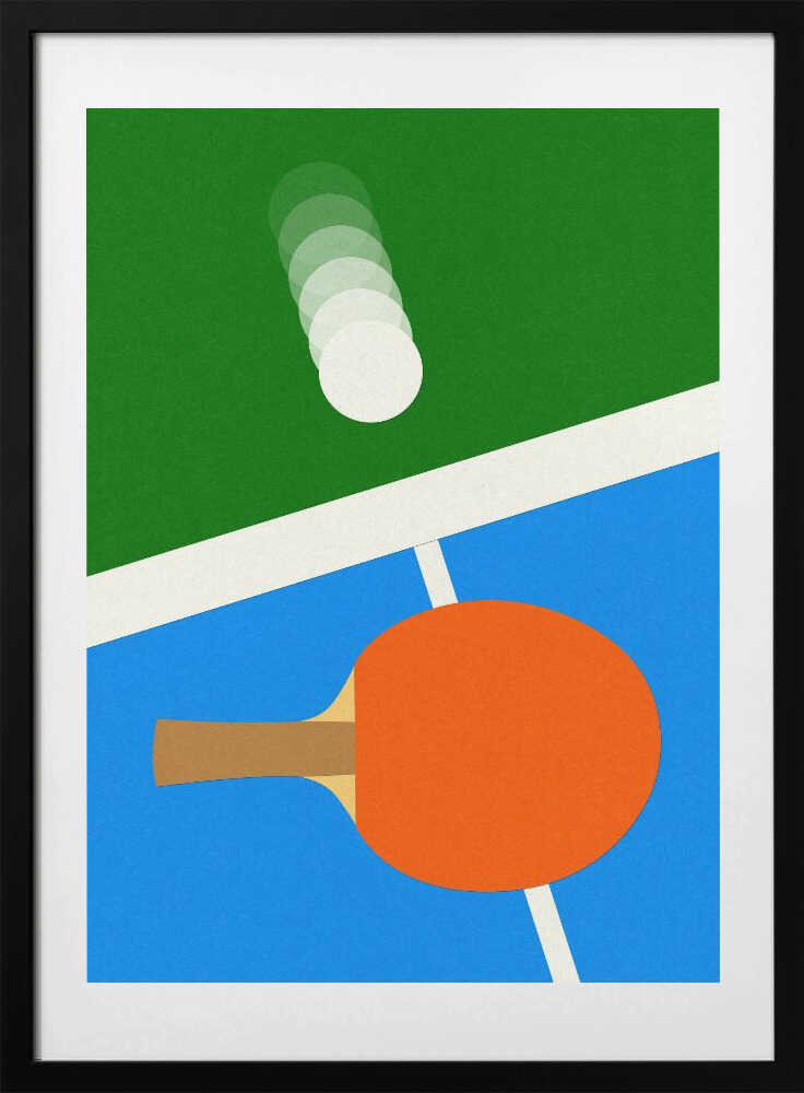 Table Tennis Action - Art Print by Rosi Feist
