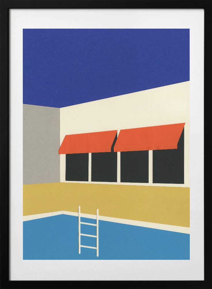 Sunny Poolside Architecture - Art Print by Rosi Feist