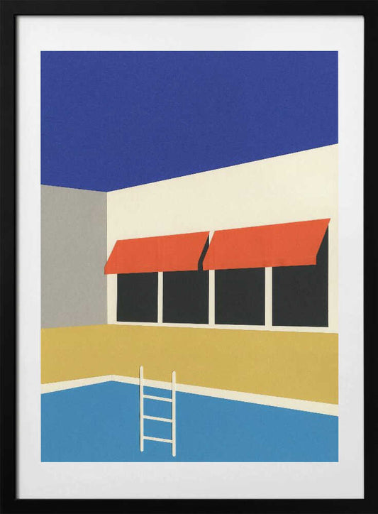 Sunny Poolside Architecture - Art Print by Rosi Feist