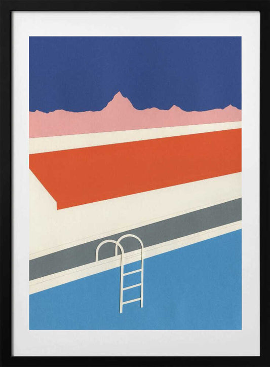 Colorful Poolside Abstract - Art Print by Rosi Feist