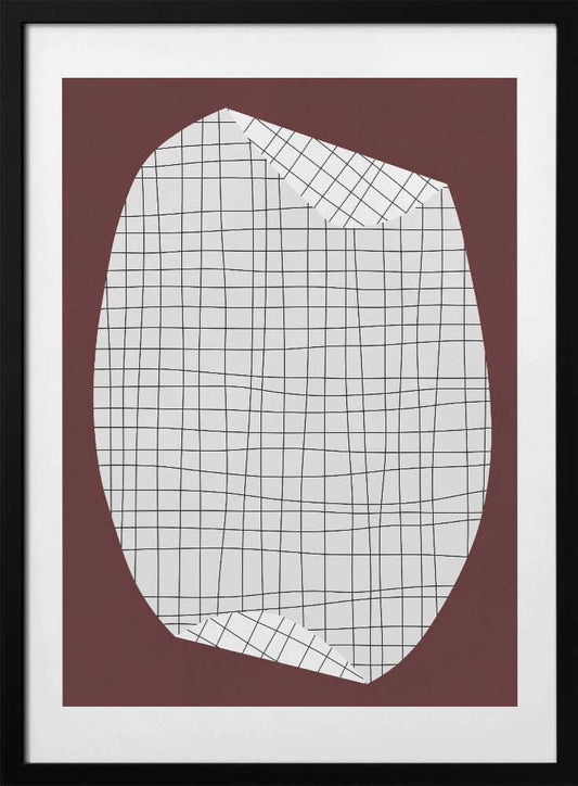 Folded Grid Pattern - Art Print by Vitor Costa
