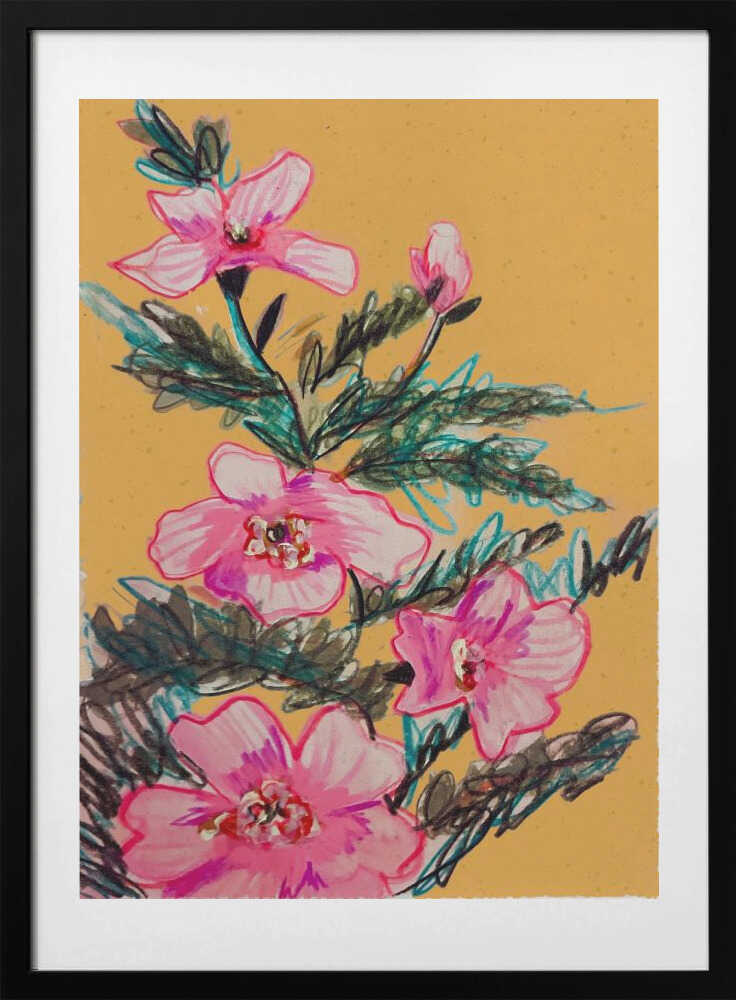 Vibrant Pink Blooms - Art Print by Alyssa Hamilton
