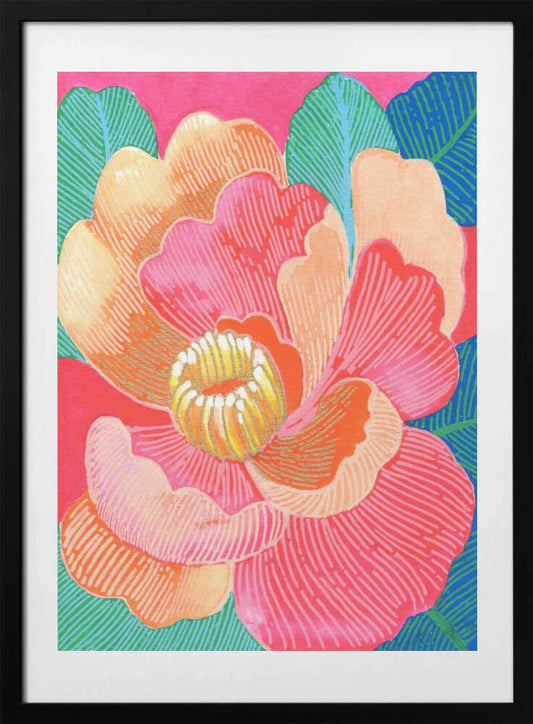 Colorful Tropical Bloom - Art Print by Katie O'Shea