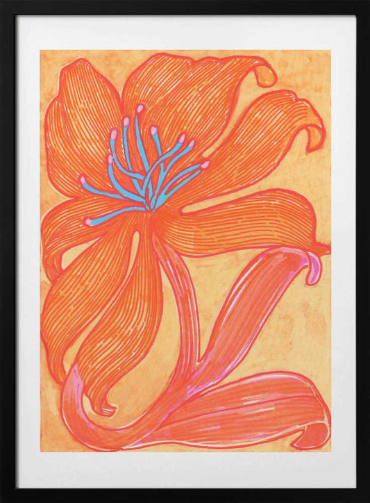 Vibrant Orange Lily - Art Print by Katie O'Shea