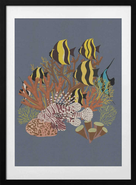 Tropical Fish and Coral - Art Print by Nicholas