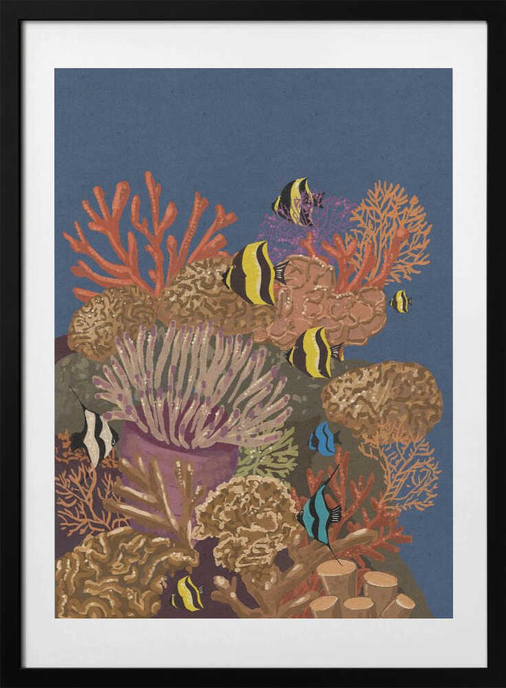 Vibrant Coral Reef - Art Print by Nicholas