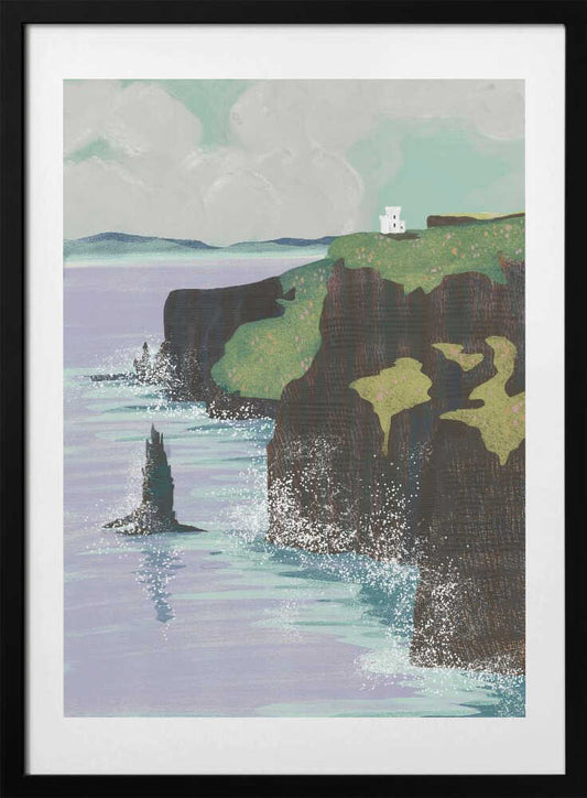 Irish Coastal Cliffs - Art Print by Charlotte Trudgett