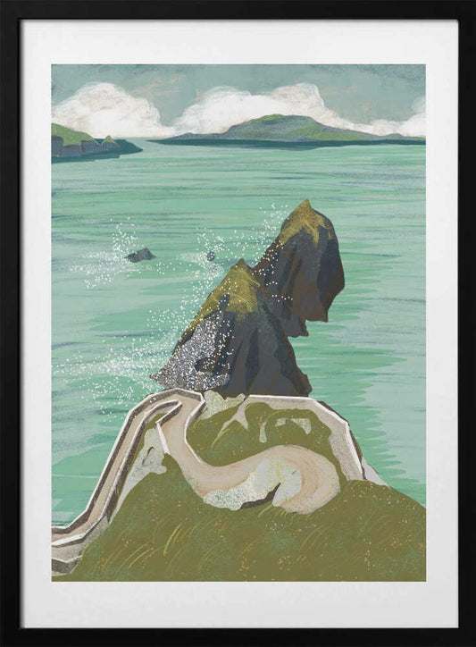 Winding Coastal Road - Art Print by Charlotte Trudgett