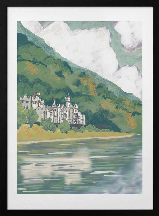 Historic Lakeside Castle - Art Print by Charlotte Trudgett
