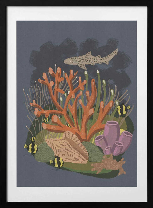 Leopard Shark Reef - Art Print by Nicholas