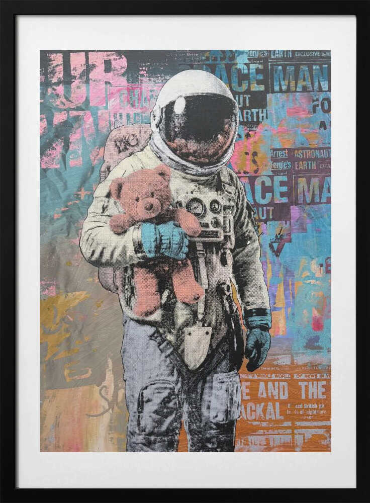 Space Man's Teddy - Art Print by Микола Курилюк