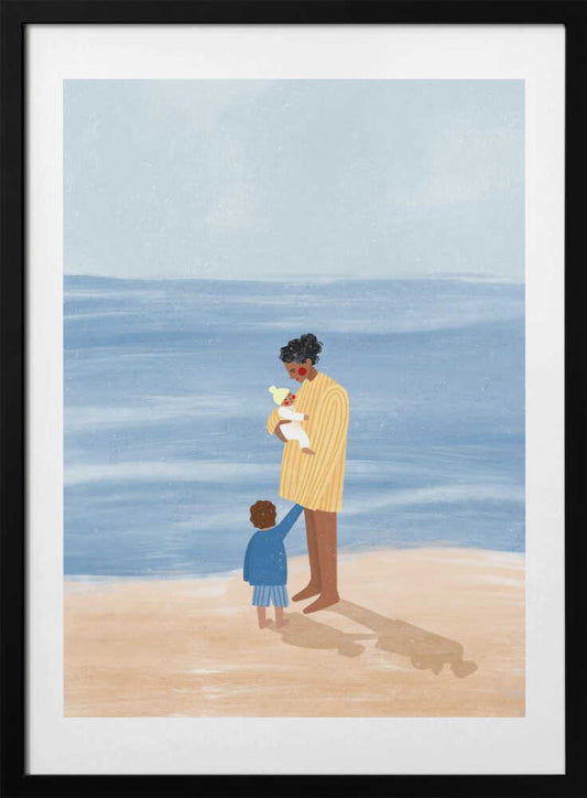 Family Beach Day - Art Print by Bea Müller