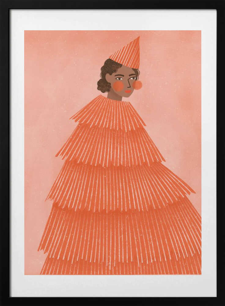 Orange Party Girl - Art Print by Bea Müller
