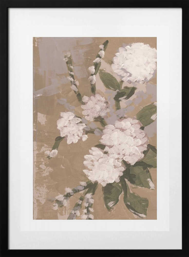 Soft Meadow Hydrangea Cluster - Art Print by cartissi