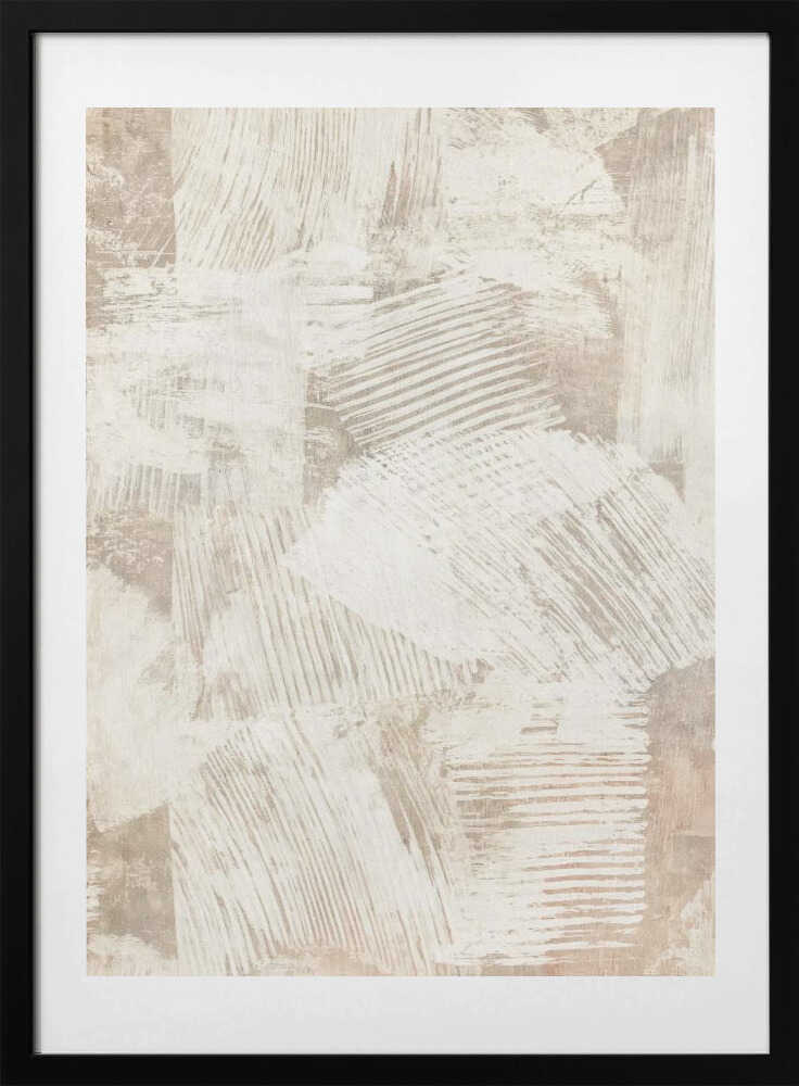 Neutral Abstract Strokes - Art Print by Melloi Art Prints