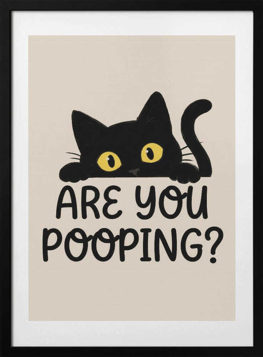 Funny Peeking Cat - Art Print by Melloi Art Prints