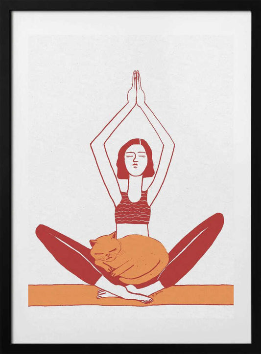 Yoga Cat Meditation - Art Print by Sharyn Bursic