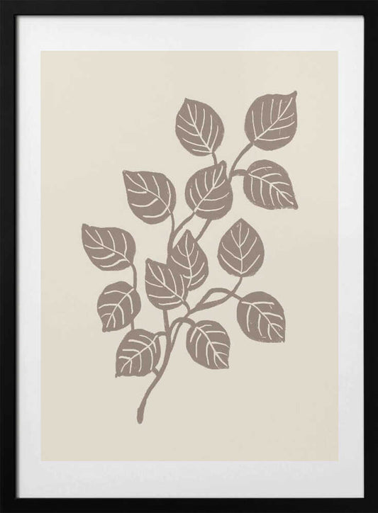 Serene Leaf Branch - Art Print by Krisztina Jung
