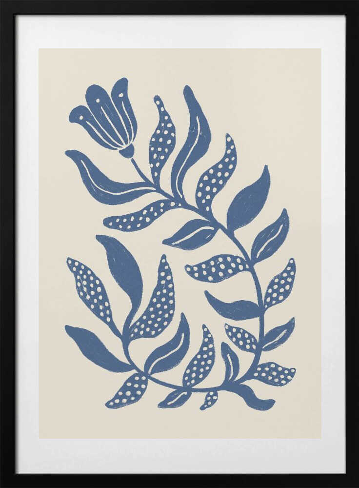 Blue Dotted Botanicals - Art Print by Krisztina Jung